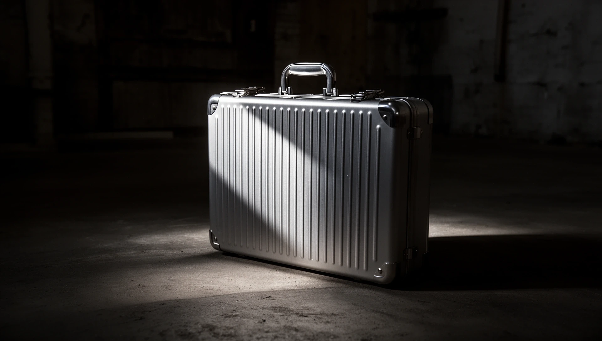 Aluminiowa walizka transportowa na blacie